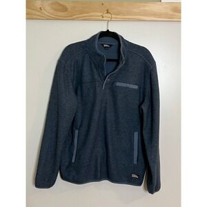 Eddie Bauer Quarter Button Fleece Jacket Outdoor Men Size Medium